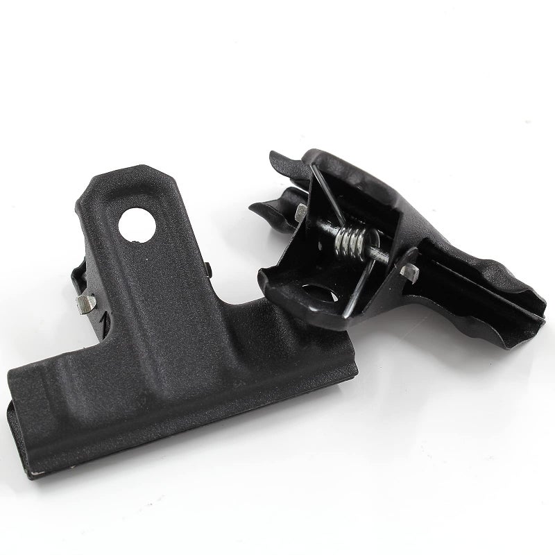 Bivethoi 10 Pcs Metal Bull Clips Thickened  2-1/2 Inch Large Black Hinge Clips  Food Bag Clips Heavy Duty File Clamps Photo Paper Clip Picture Binder Clips for Drawing Board Office Kitchen - Image 5